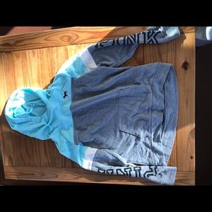 2 VS pink sweatshirts